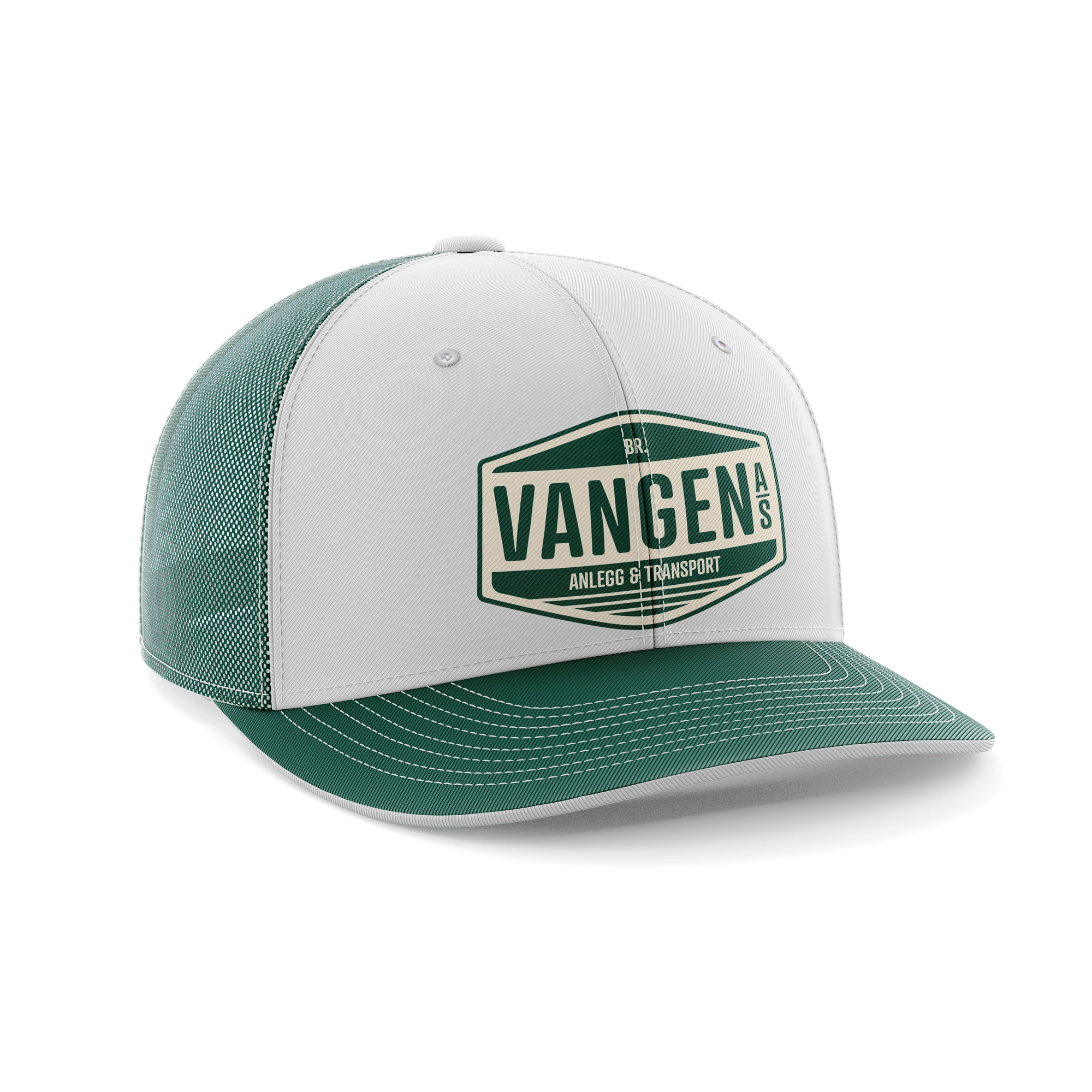 Trucker cap med logo, grønn